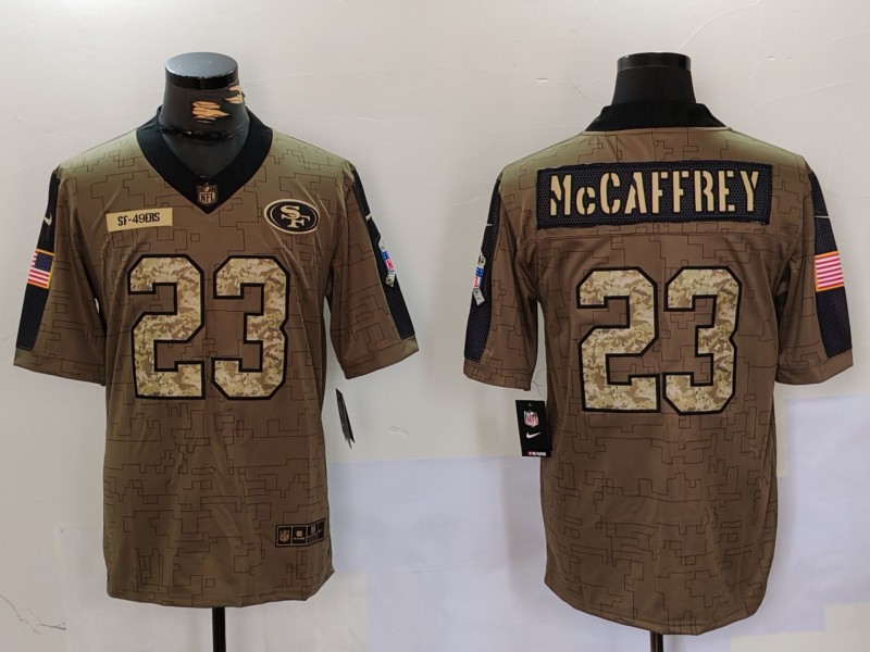 Men's San Francisco 49ers Christian McCaffrey #23 Brown Jersey